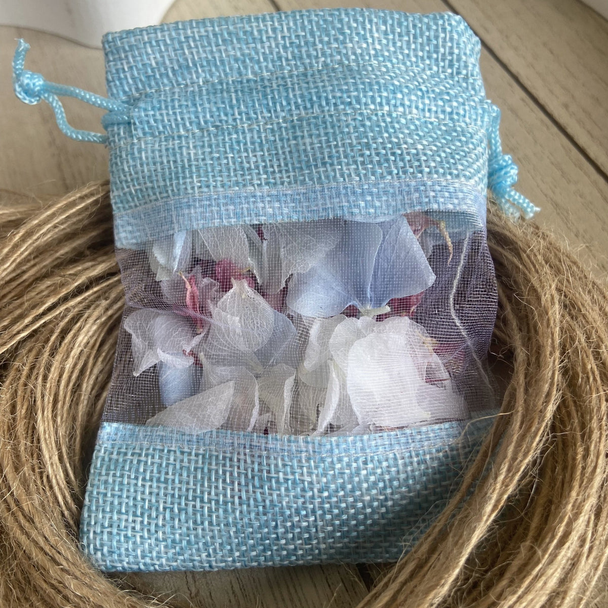 Blue Hessian Confetti Bag Confetti Packaging Confetti Bee