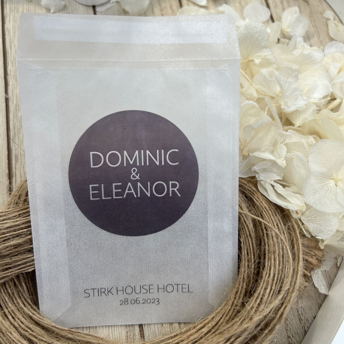 Personalised Confetti Packets Names Design 10 Confetti Bee