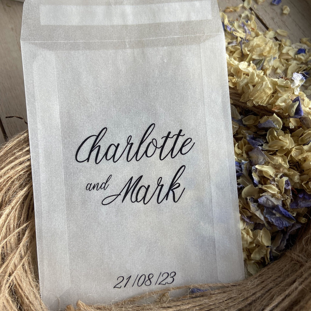 Personalised Confetti Packets Names Design 2 Confetti Bee