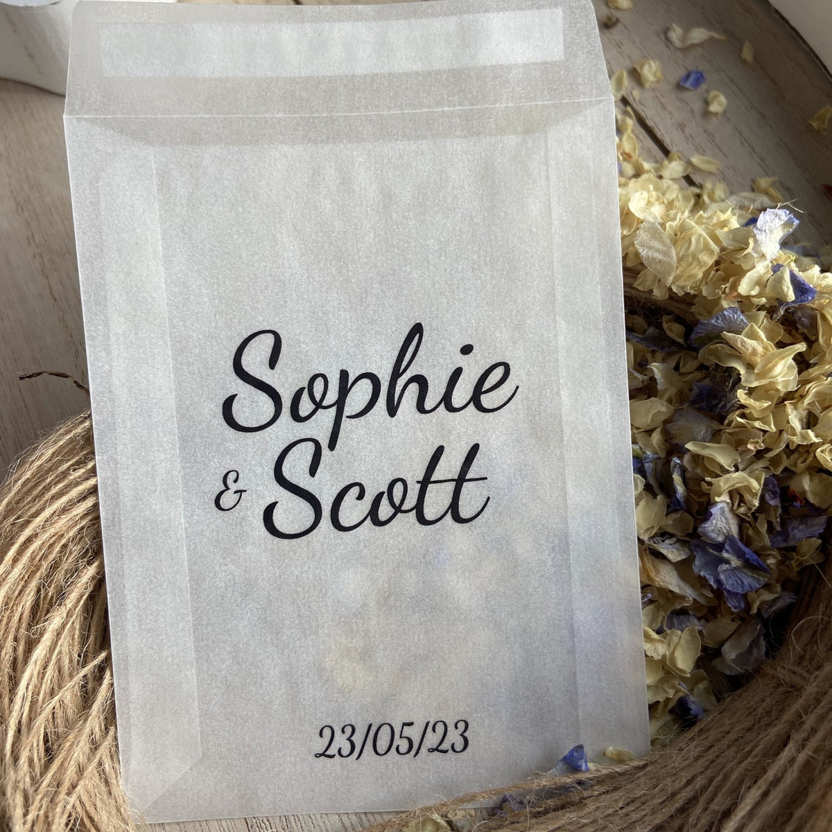 Personalised Confetti Packets Names Design 5 Confetti Bee