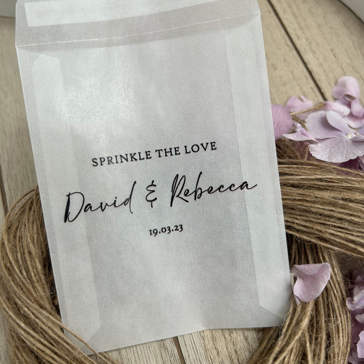 Personalised Confetti Packets Names Design 6 Confetti Bee