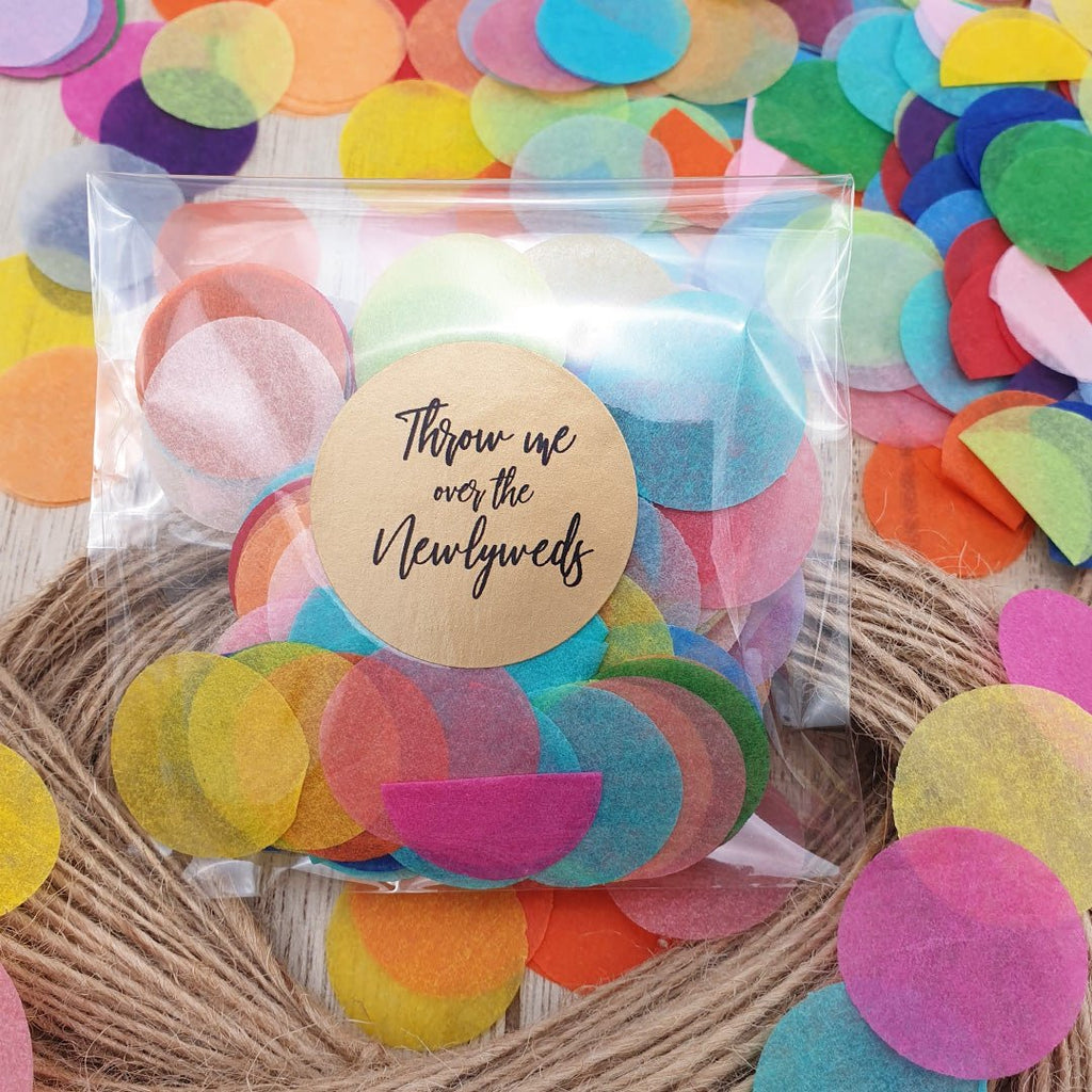 How Pre-filled Paper Confetti Packets can be a lovely lifesaver! - Confetti Bee