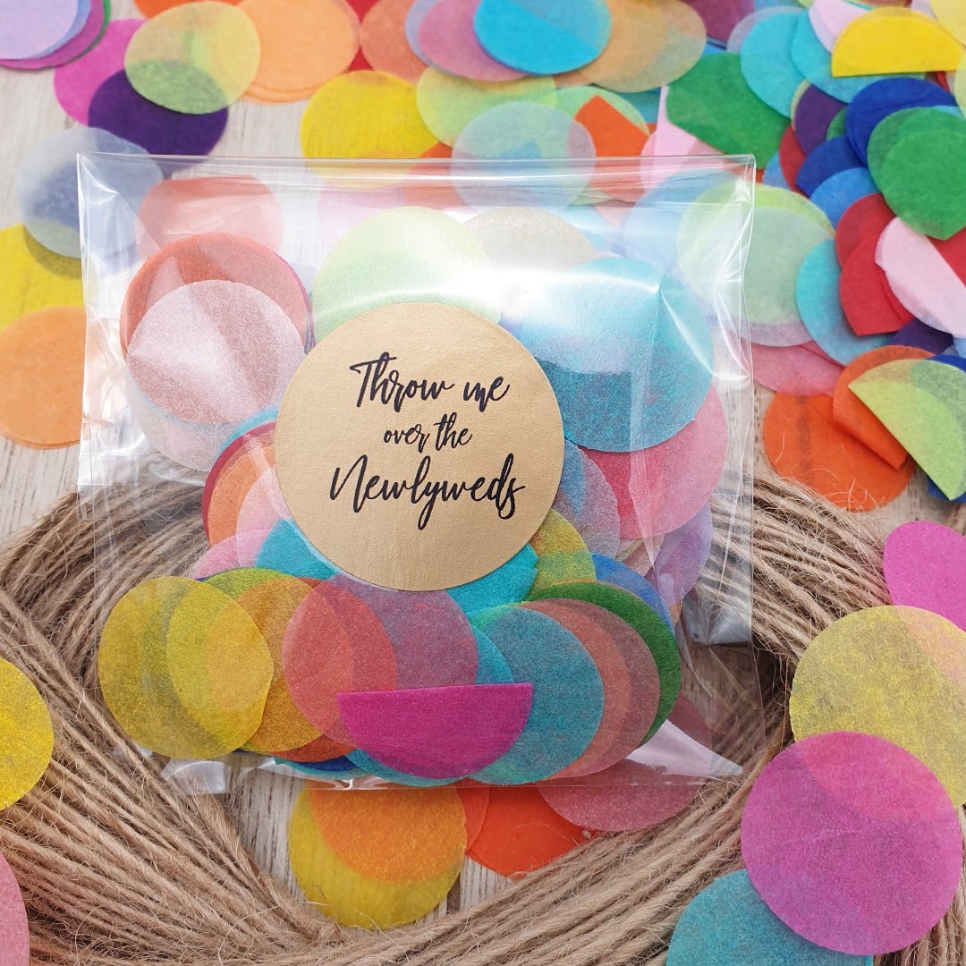 Confetti Sample How Pre-filled Paper Confetti Packets can be a lovely lifesaver ...
