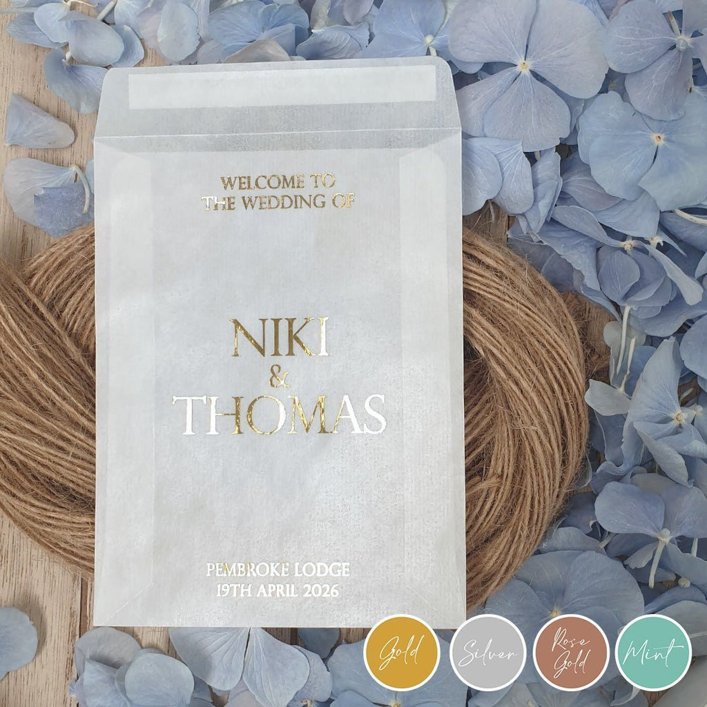 Why We Love Personalised Foiled Confetti Packets! - Confetti Bee