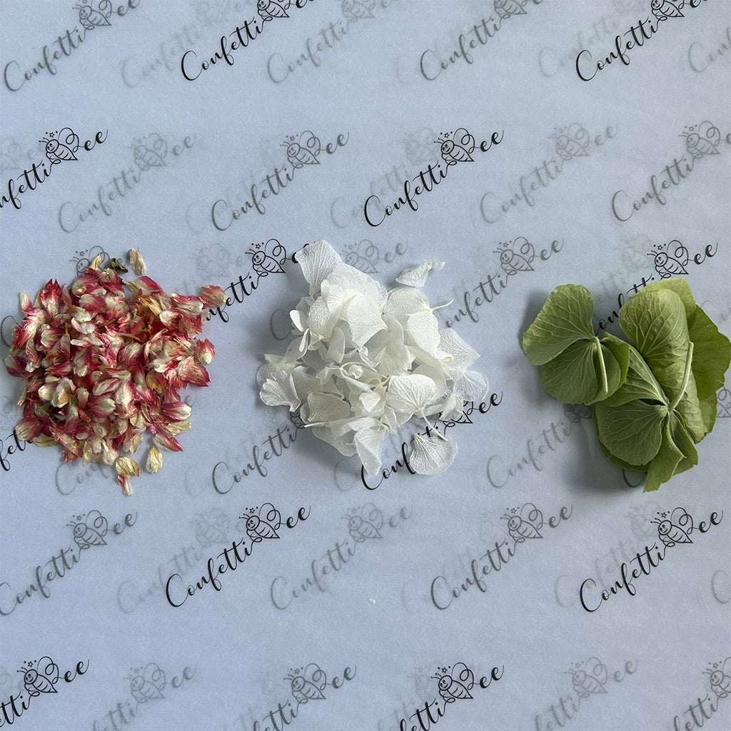 Confetti Petal Size Guide | Natural Confetti | Confetti Bee