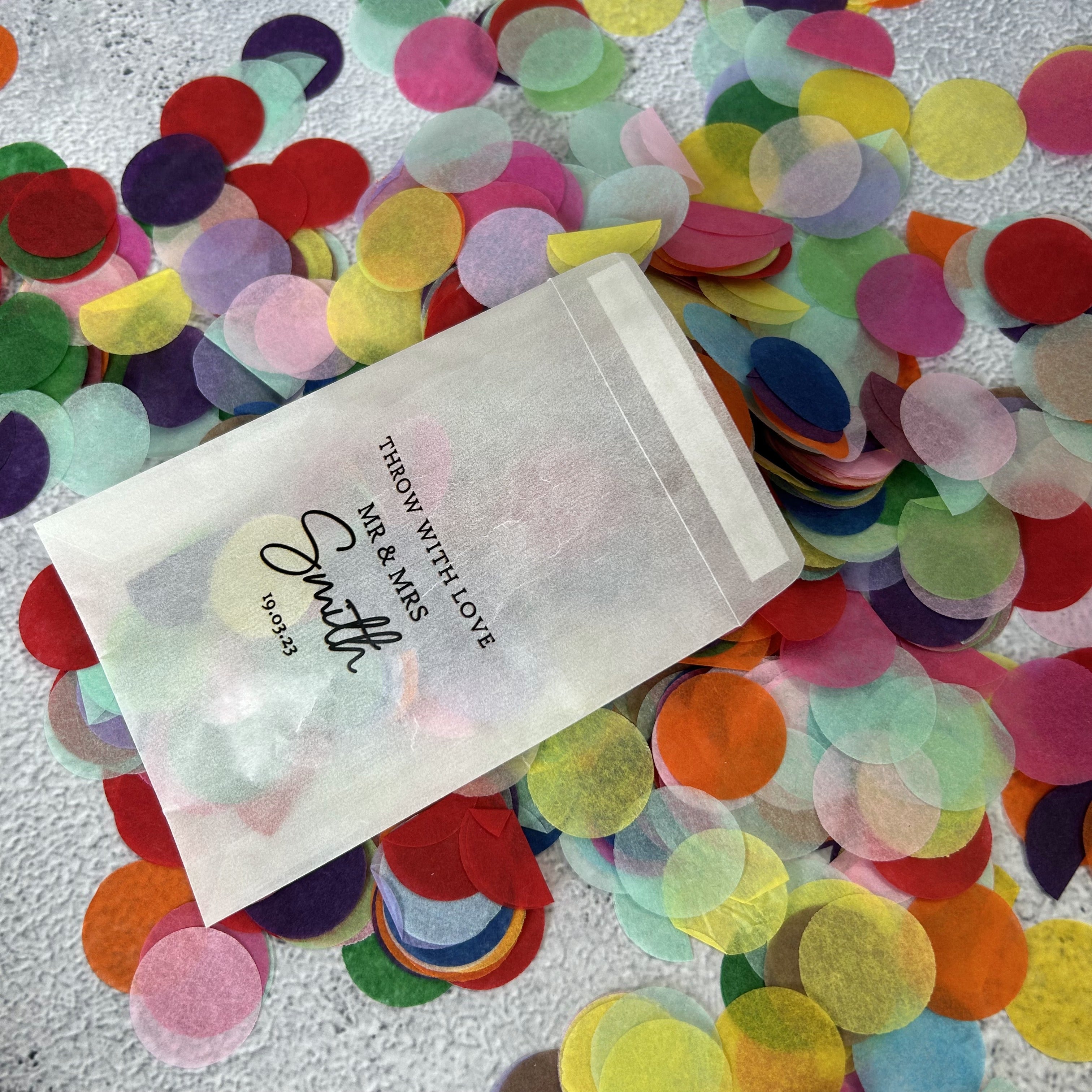 Rainbow Paper Confetti for 20 People | Biodegradable Throwing Wedding  Confetti