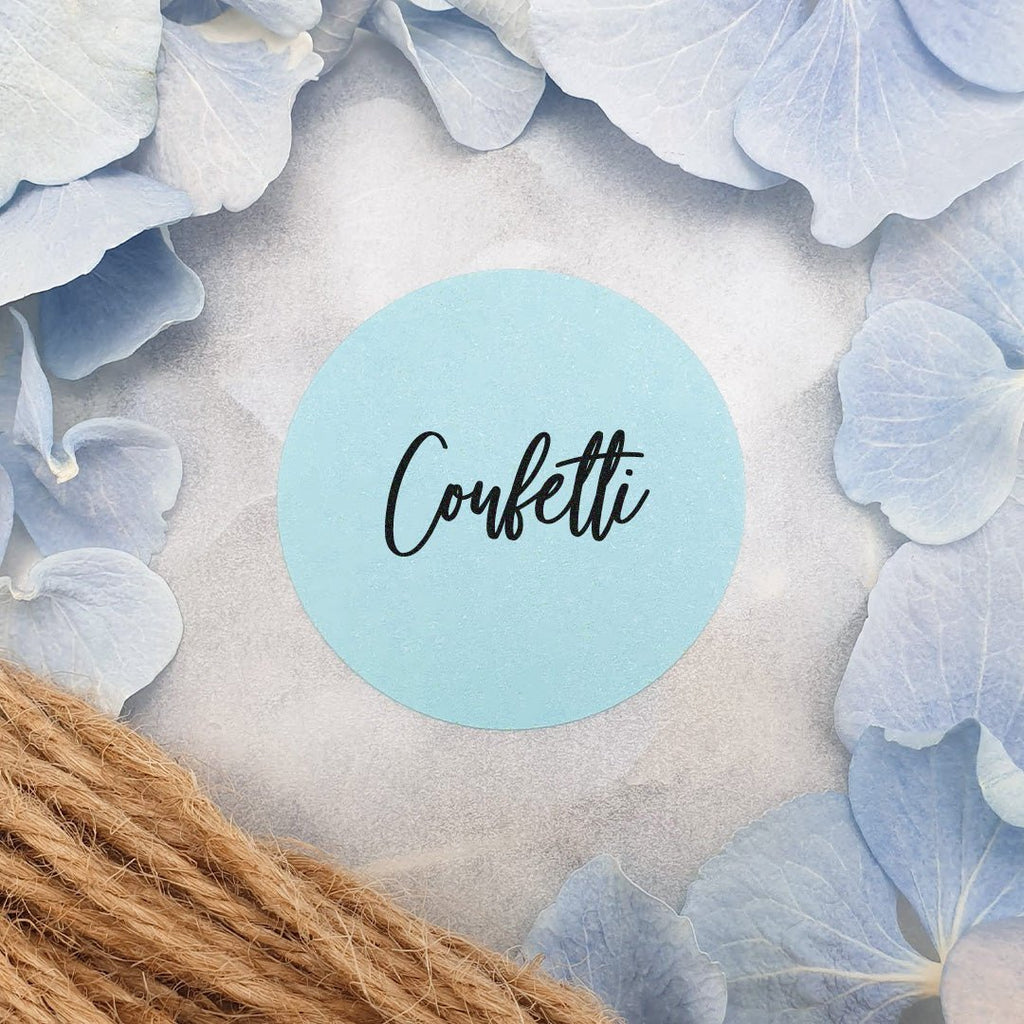 Blue Stickers - Confetti Design 1 - Confetti Bee