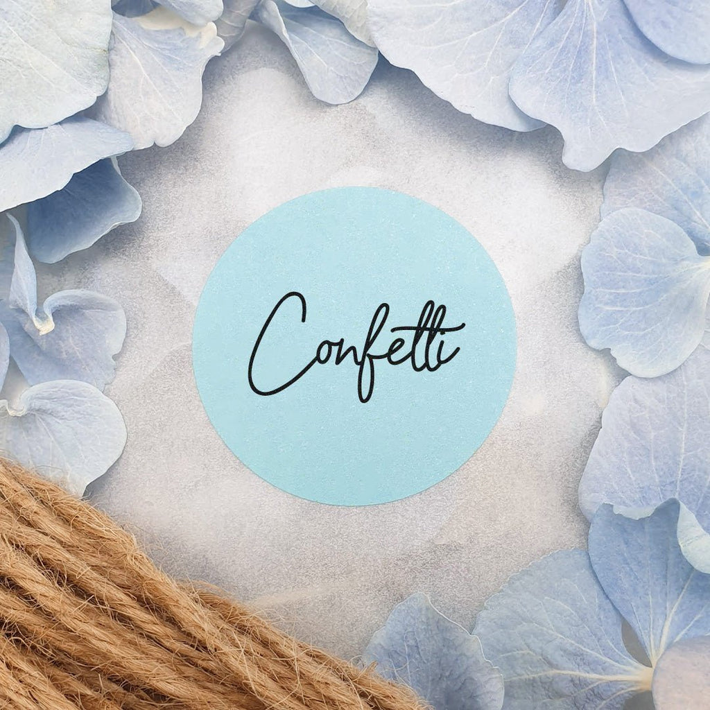 Blue Stickers - Confetti Design 3 - Confetti Bee