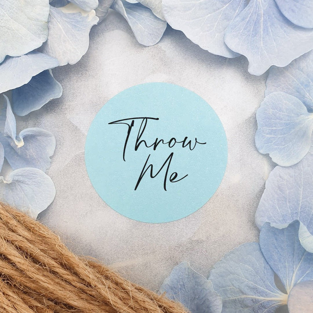 Blue Stickers - Throw Me Design 2 - Confetti Bee