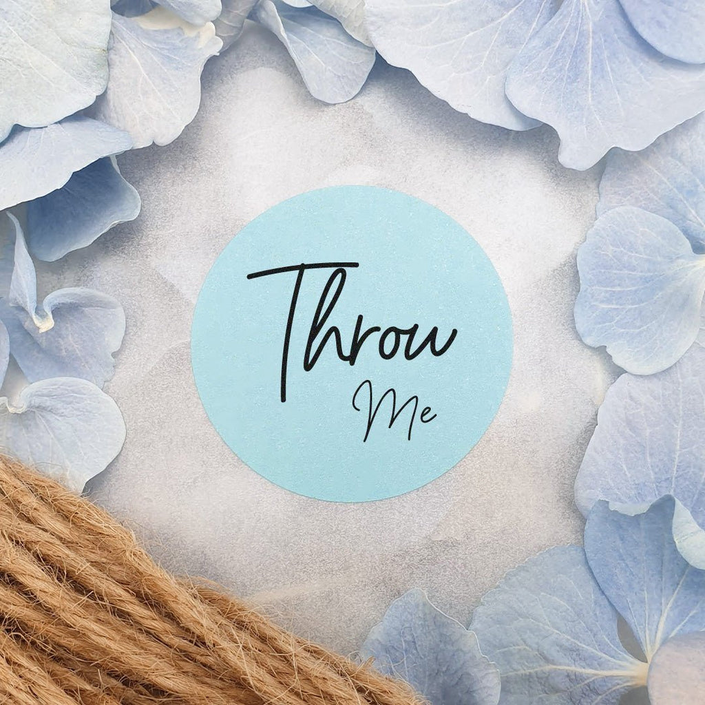 Blue Stickers - Throw Me Design 3 - Confetti Bee