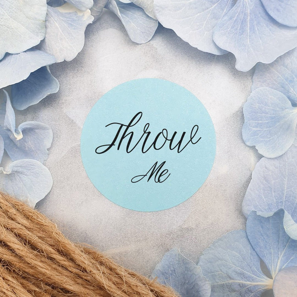 Blue Stickers - Throw Me Design 4 - Confetti Bee