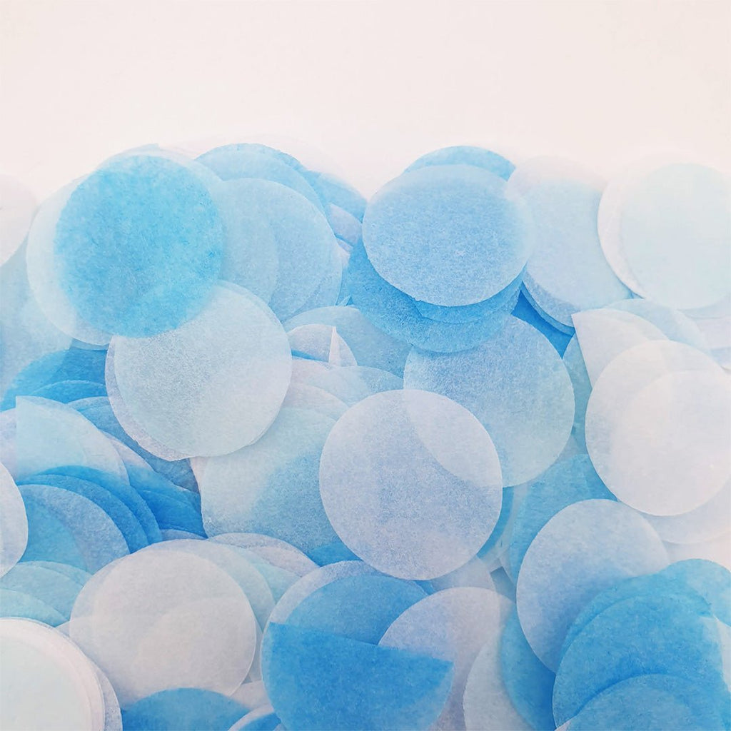 Blue & White Paper Confetti - Confetti Bee