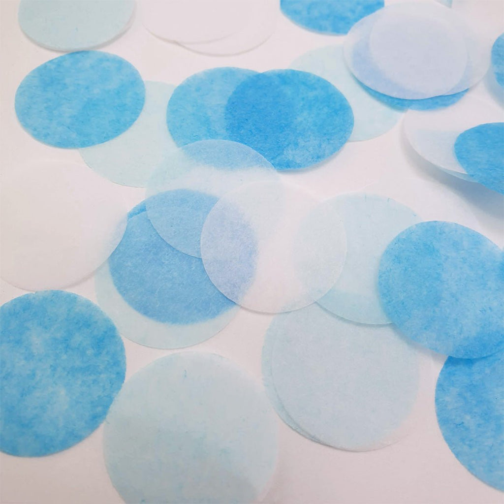Blue & White Paper Confetti - Confetti Bee