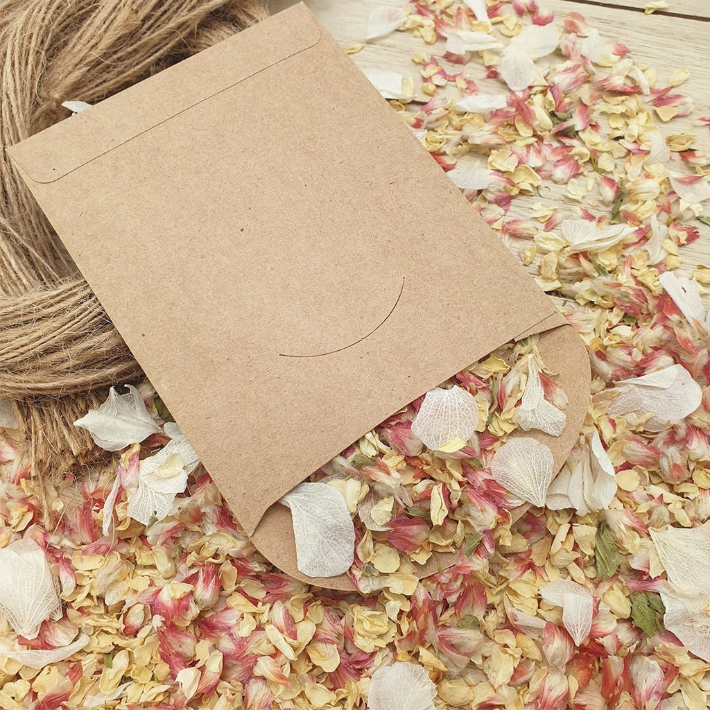 Confetti Kraft Brown Packets - Initials Design 13 - Confetti Bee