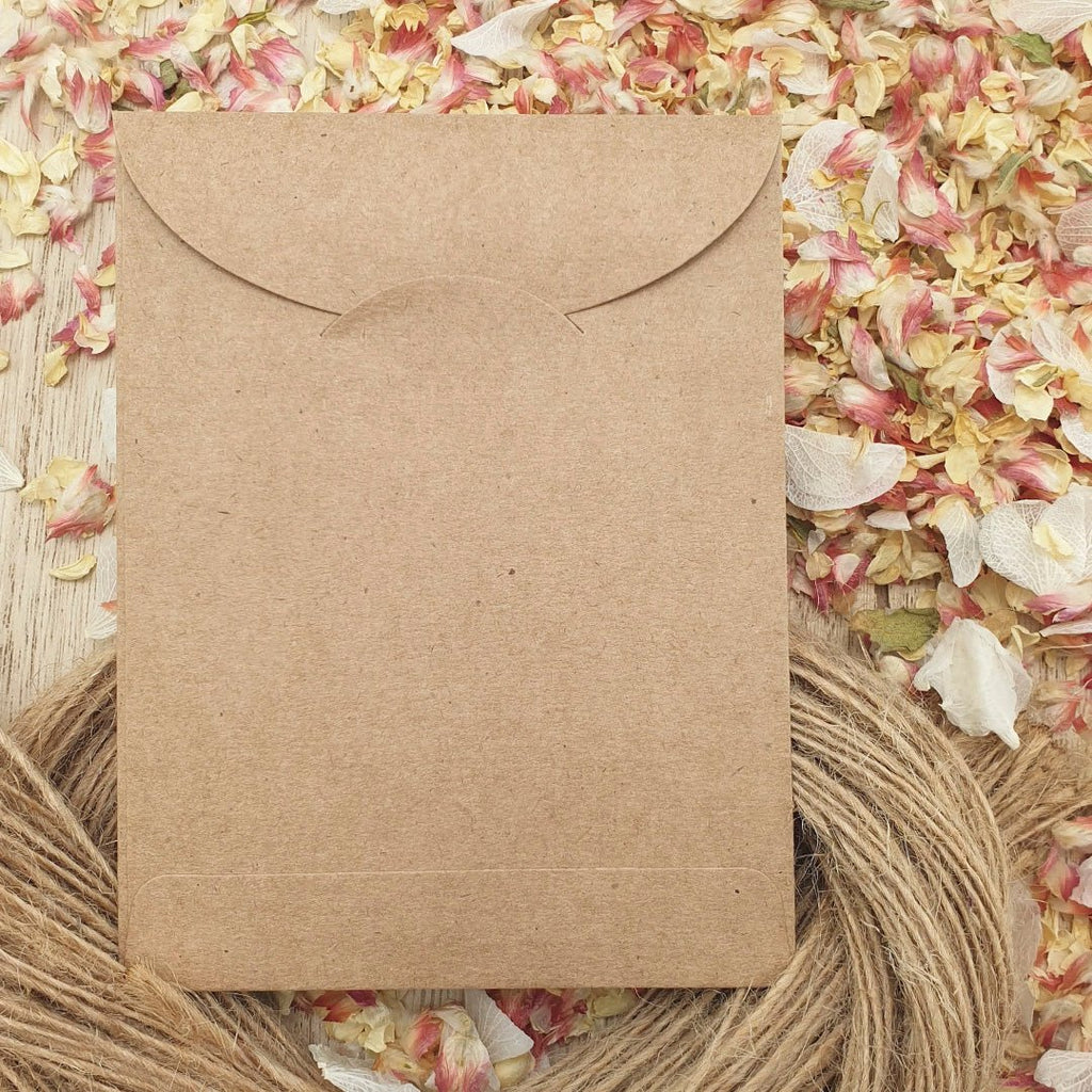 Confetti Kraft Brown Packets - Initials Design 13 - Confetti Bee
