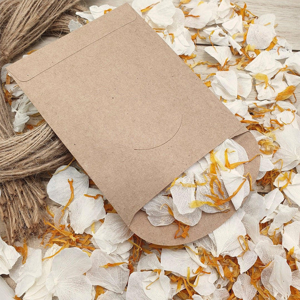 Confetti Kraft Brown Packets - Initials Design 8 - Confetti Bee