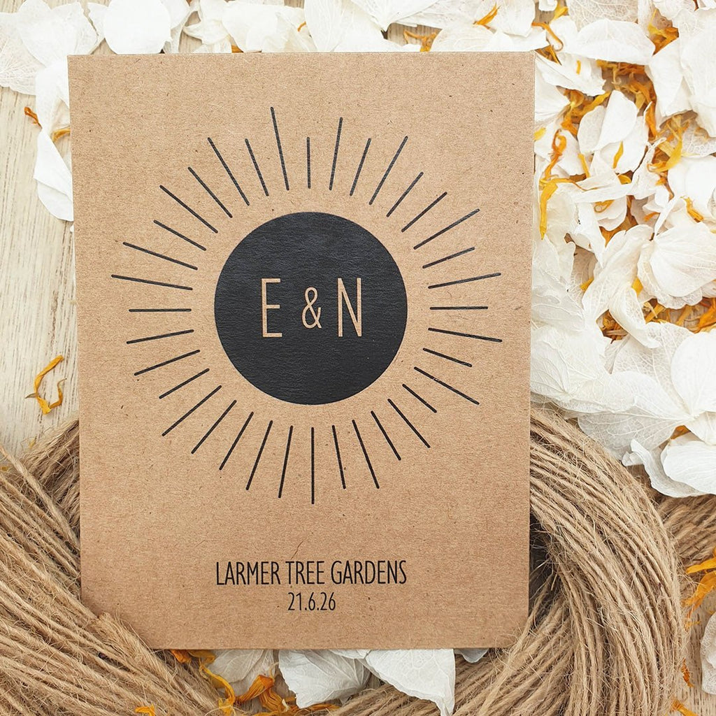 Confetti Kraft Brown Packets - Initials Design 8 - Confetti Bee