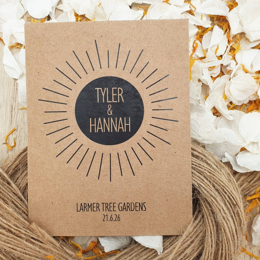 Confetti Kraft Brown Packets - Names Design 13 - Confetti Bee