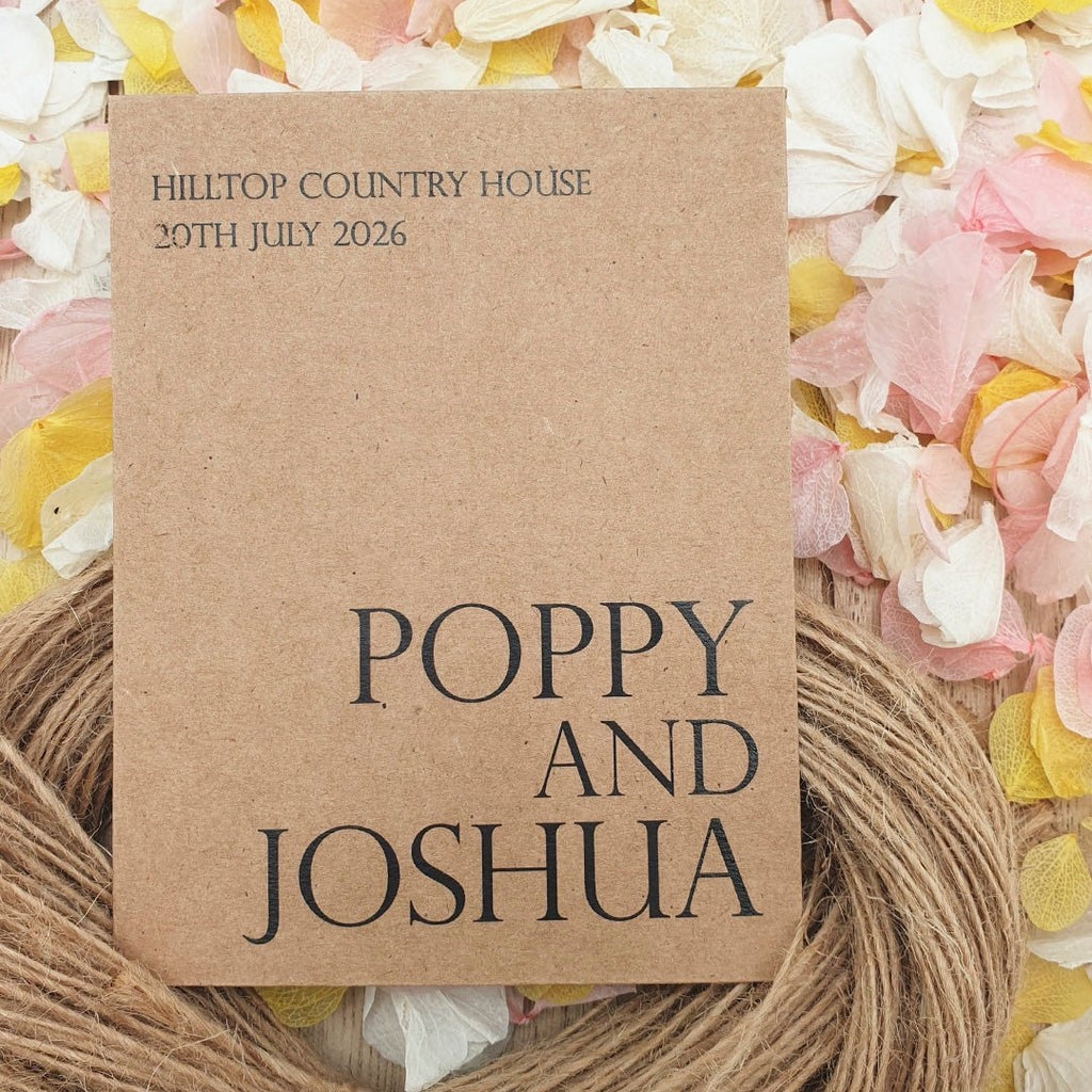 Confetti Kraft Brown Packets - Place Name Design 7 - Confetti Bee
