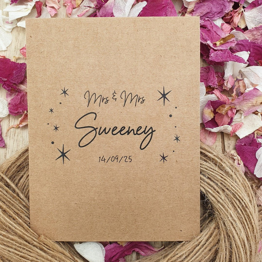 Confetti Kraft Brown Packets - Stars Design 3 - Confetti Bee