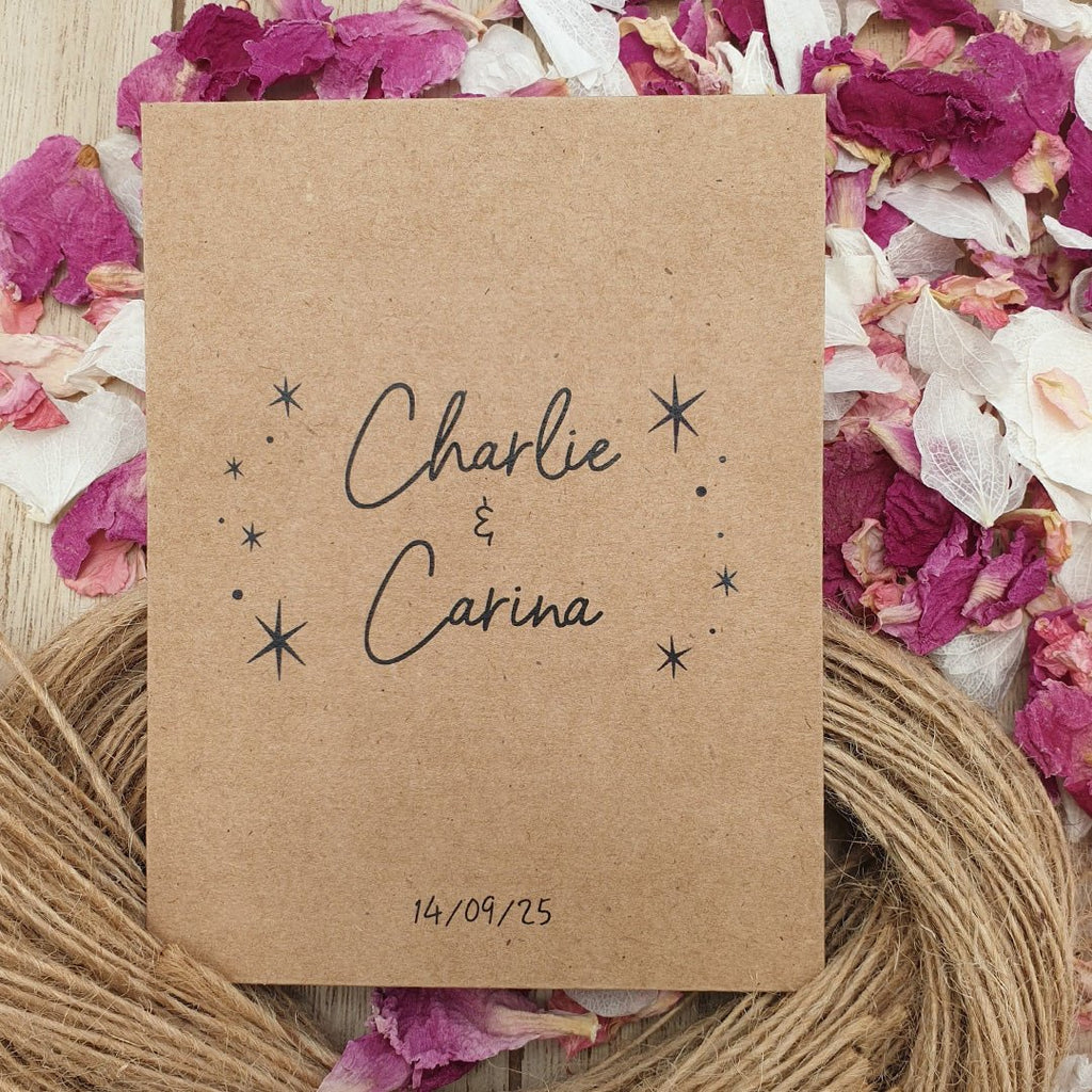 Confetti Kraft Brown Packets - Stars Design 6 - Confetti Bee
