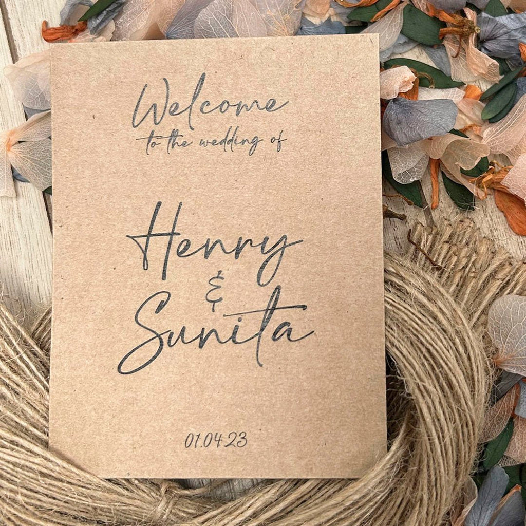Confetti Kraft Brown Packets - Welcome Design 5 - Confetti Bee