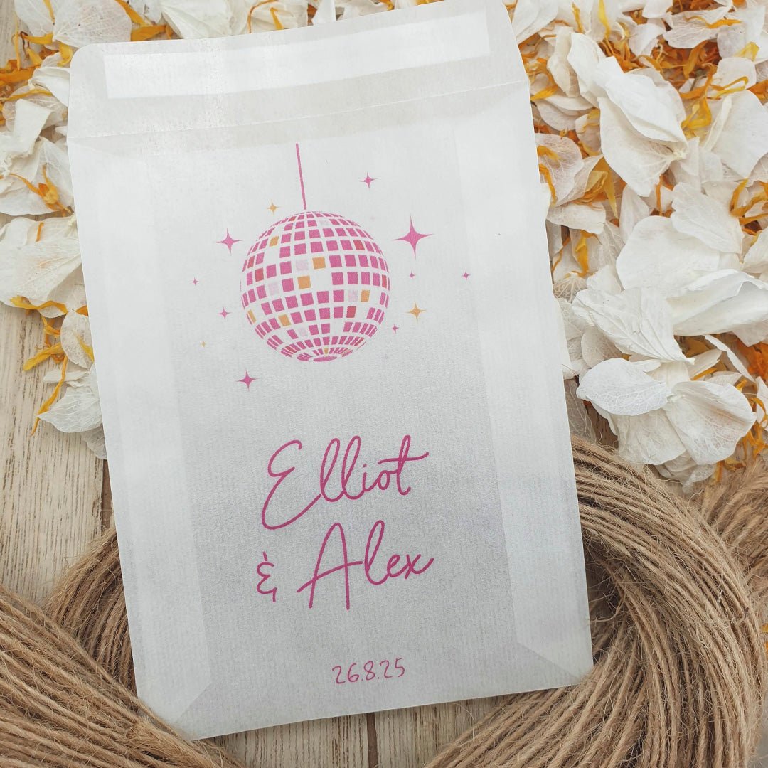 Personalised Confetti Packets Disco Design 2 Confetti Packets