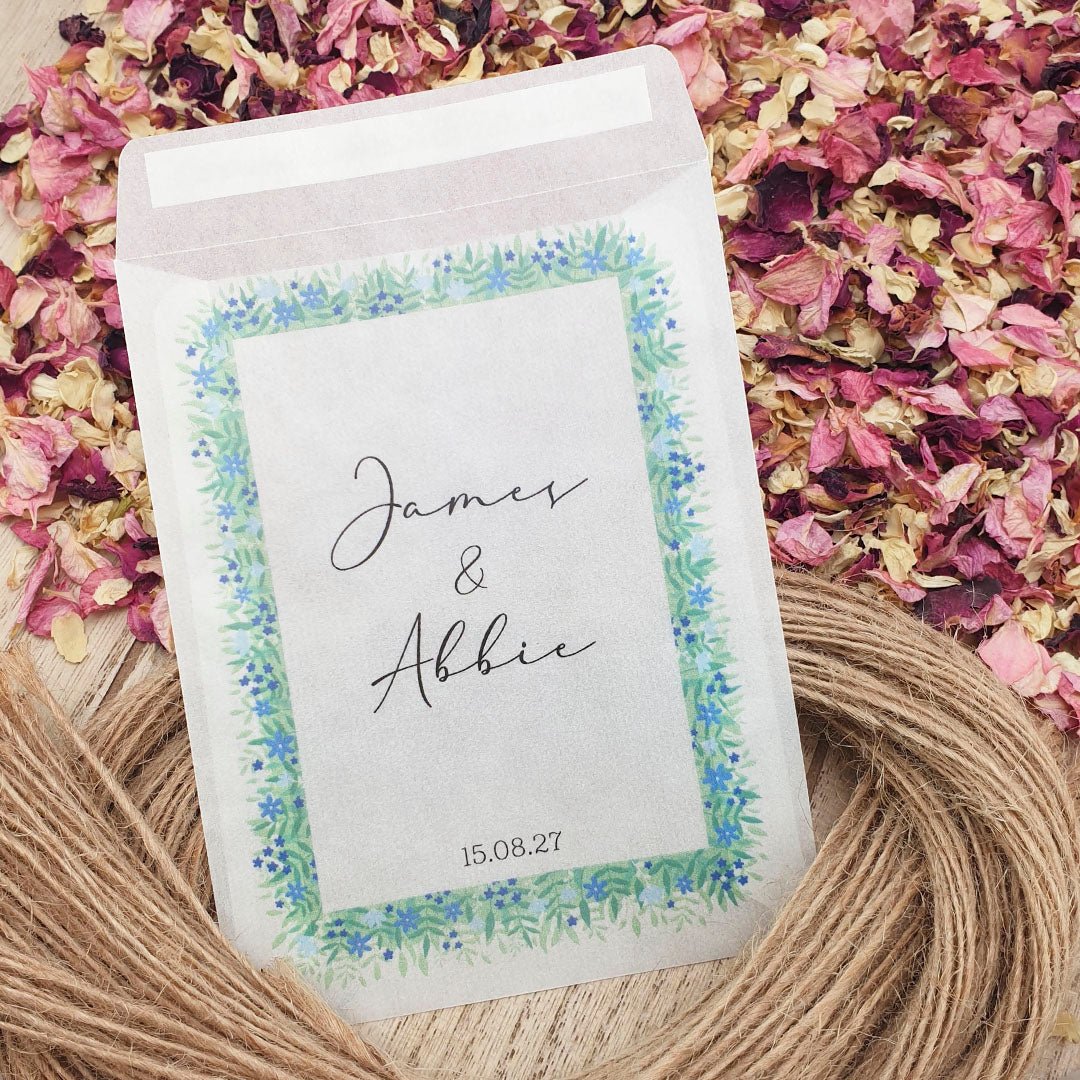 Confetti Sample Personalised Confetti Packets - Floral Design 9 | Confetti Bee