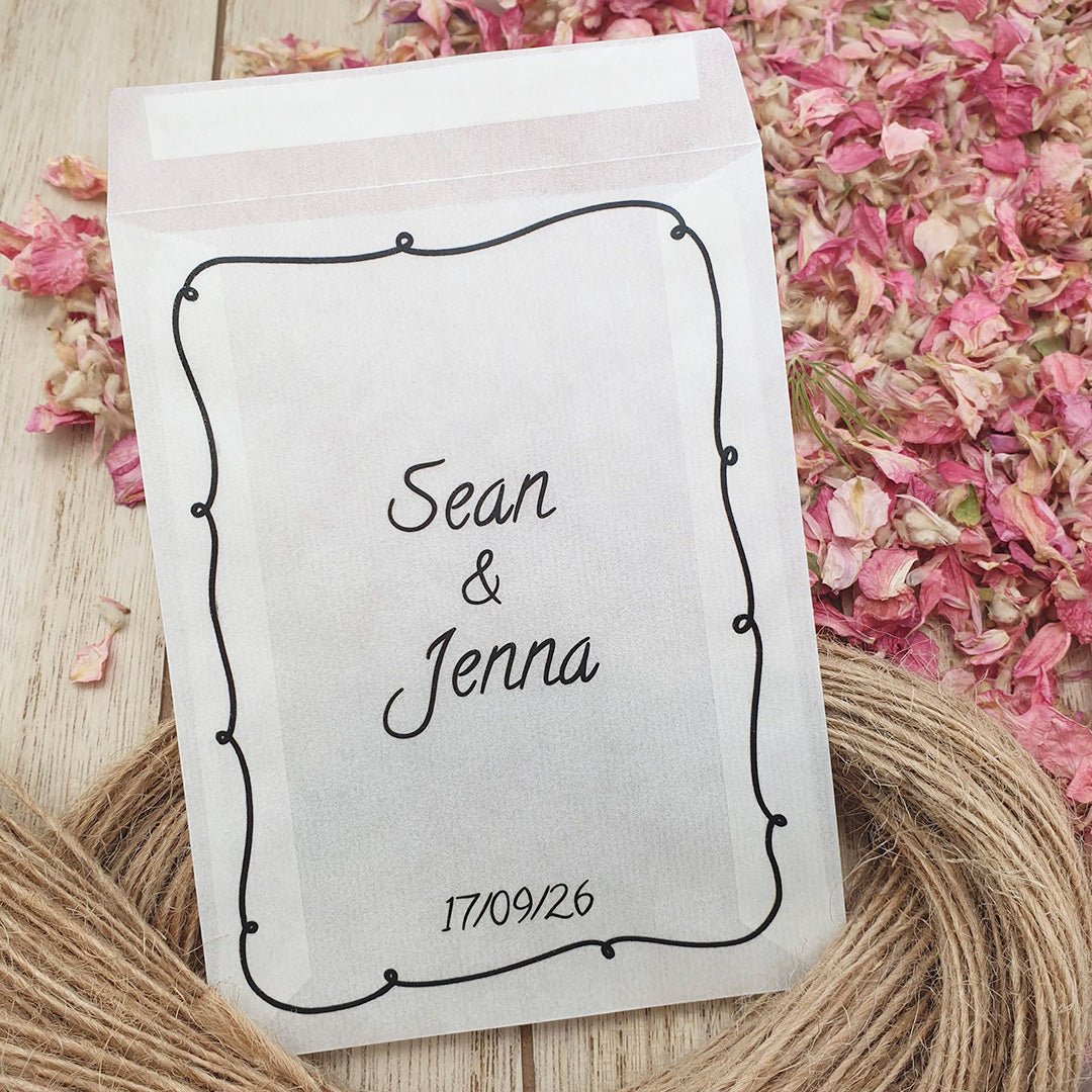 Personalised Confetti Packets - Illustrated Design 1 | Confetti Bee