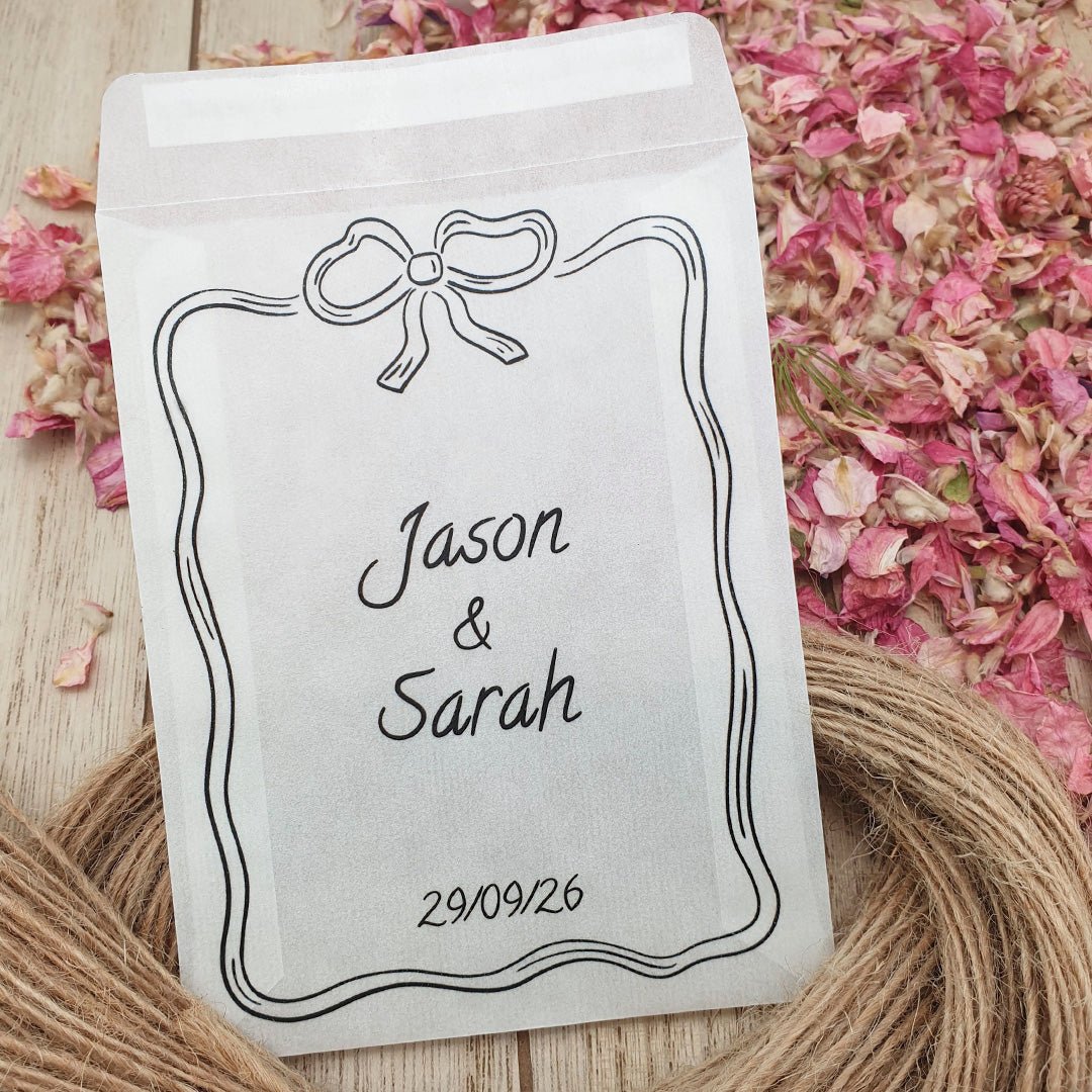 Personalised Confetti Packets - Illustrated Design 4 | Confetti Bee