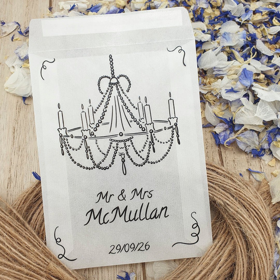 Confetti Sample Personalised Confetti Packets - Illustrated Design 7 | Confetti Bee