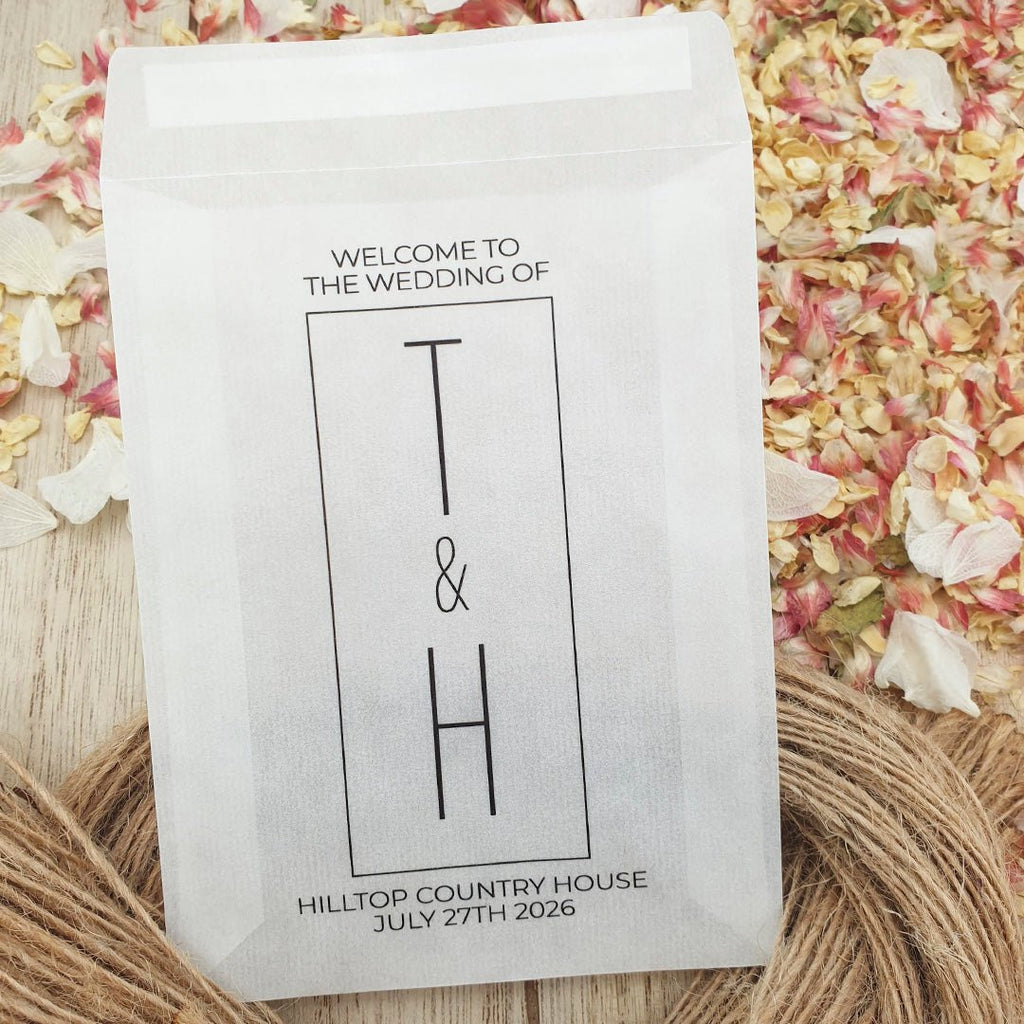 Confetti Packets - Initials Design 10 - Confetti Bee