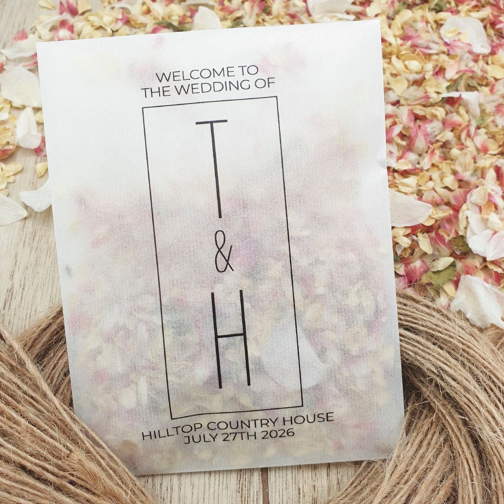 Confetti Packets - Initials Design 10 - Confetti Bee