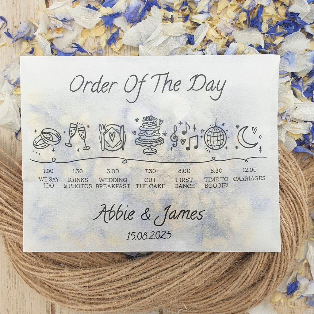 Confetti Packets - Order Of The Day Illustrated Design 1 - Confetti Bee