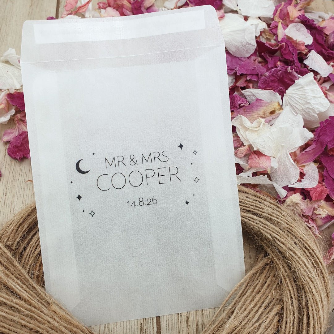 Confetti Sample Personalised Confetti Packets Star Design 2 | Confetti Packets ...