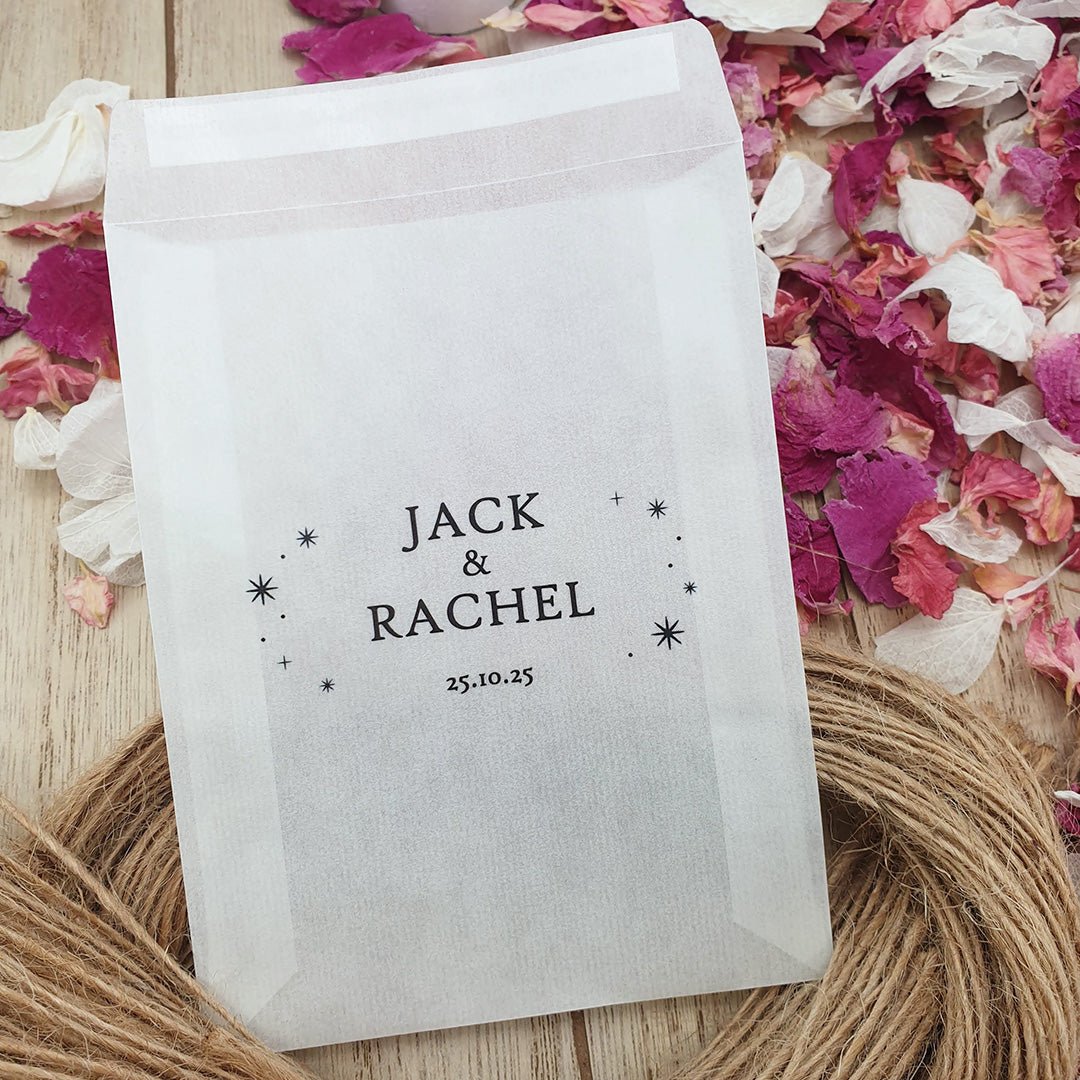 Personalised Confetti Packets Star Design 4 | Confetti Packets ...