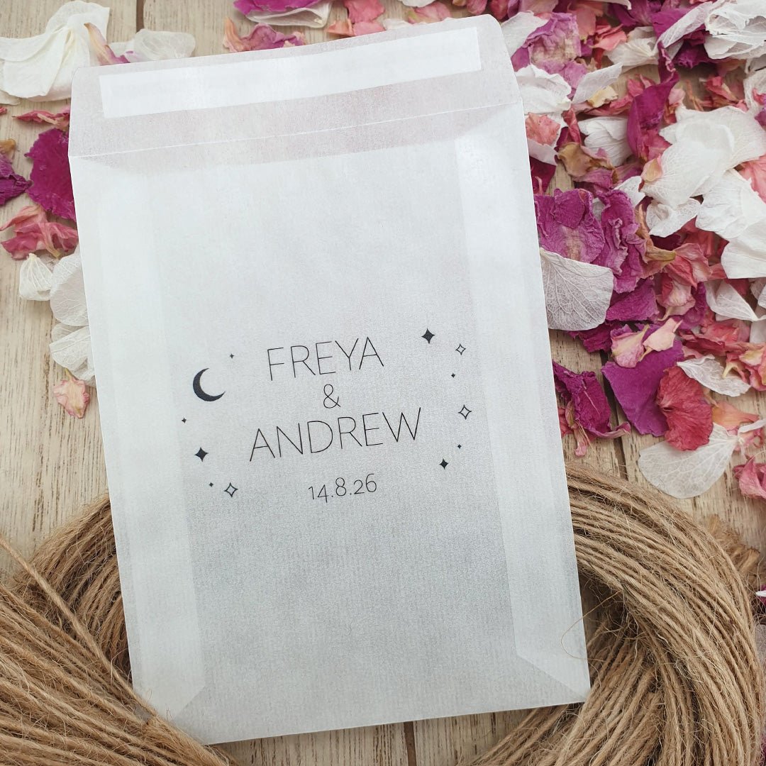 Personalised Confetti Packets Star Design 5 | Confetti Packets ...