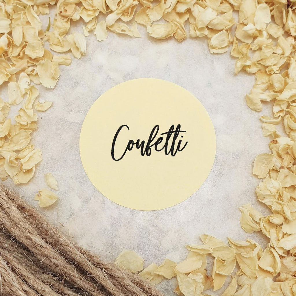 Cream Stickers - Confetti Design 1 - Confetti Bee