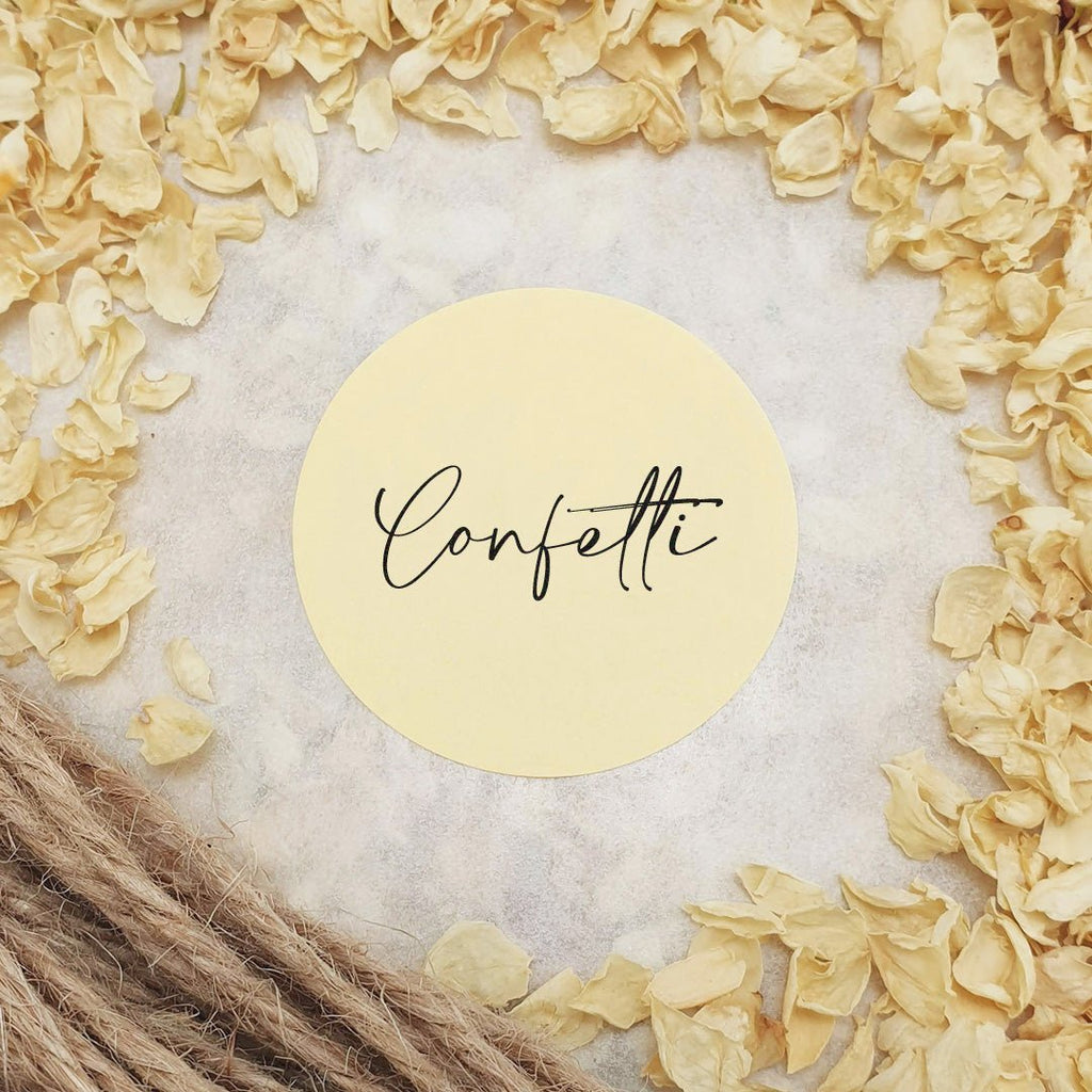 Cream Stickers - Confetti Design 2 - Confetti Bee