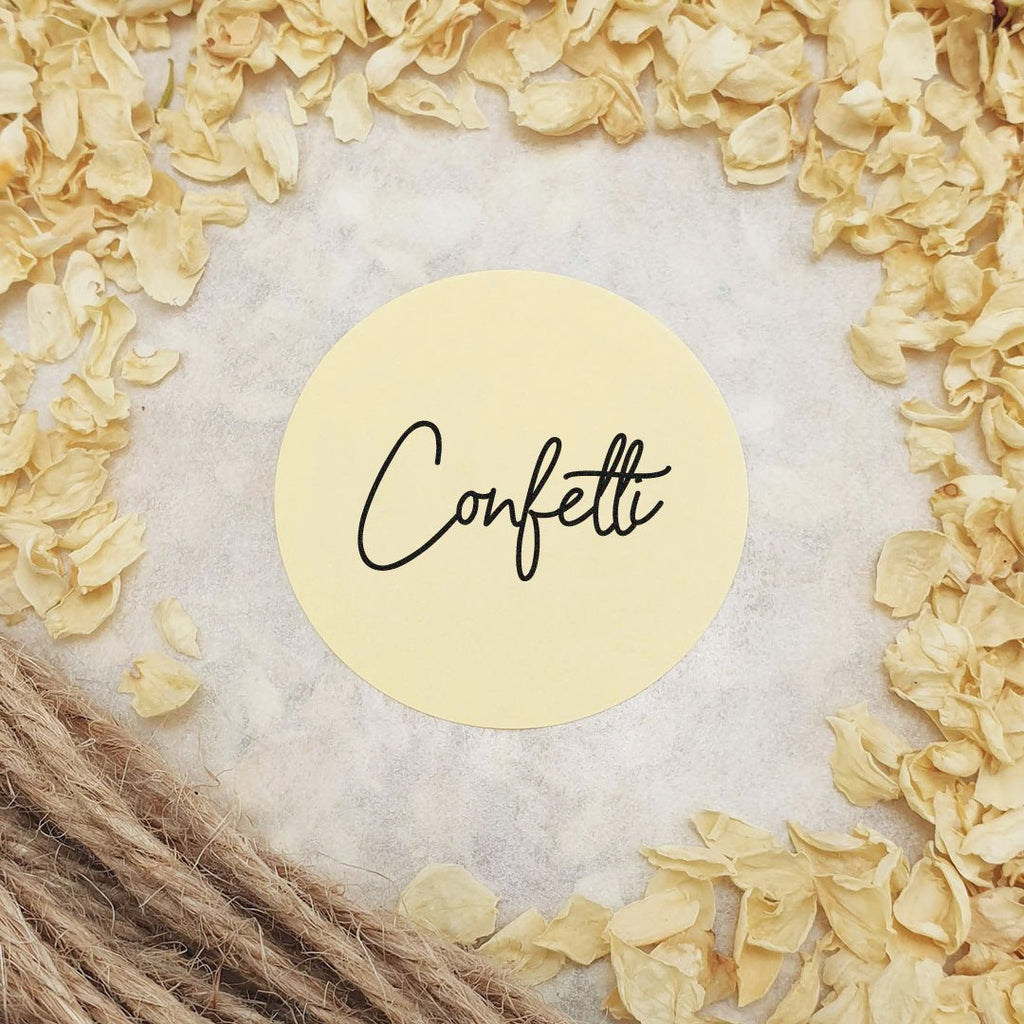 Cream Stickers - Confetti Design 3 - Confetti Bee