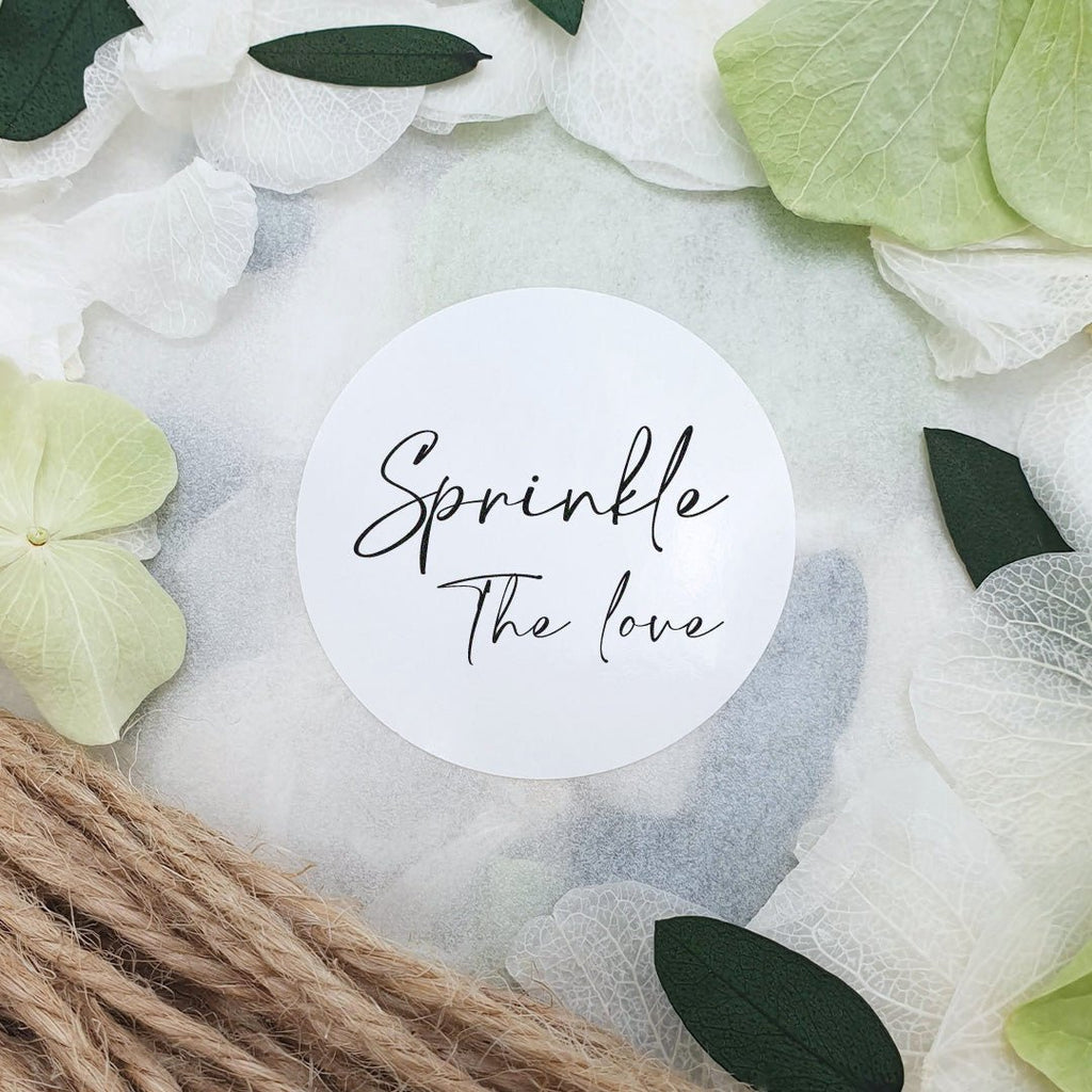 Gloss White Stickers - Sprinkle The Love Design 2 - Confetti Bee