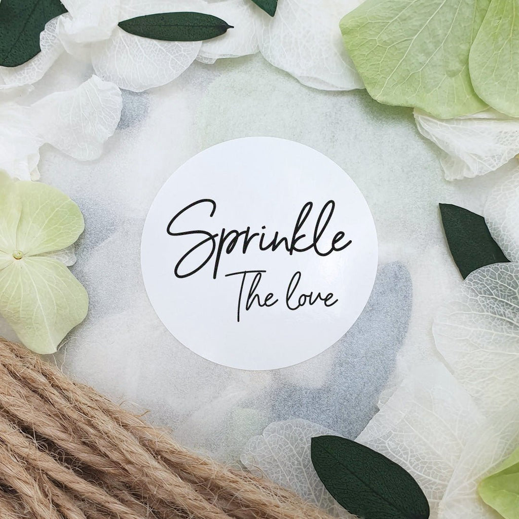 Gloss White Stickers - Sprinkle The Love Design 3 - Confetti Bee