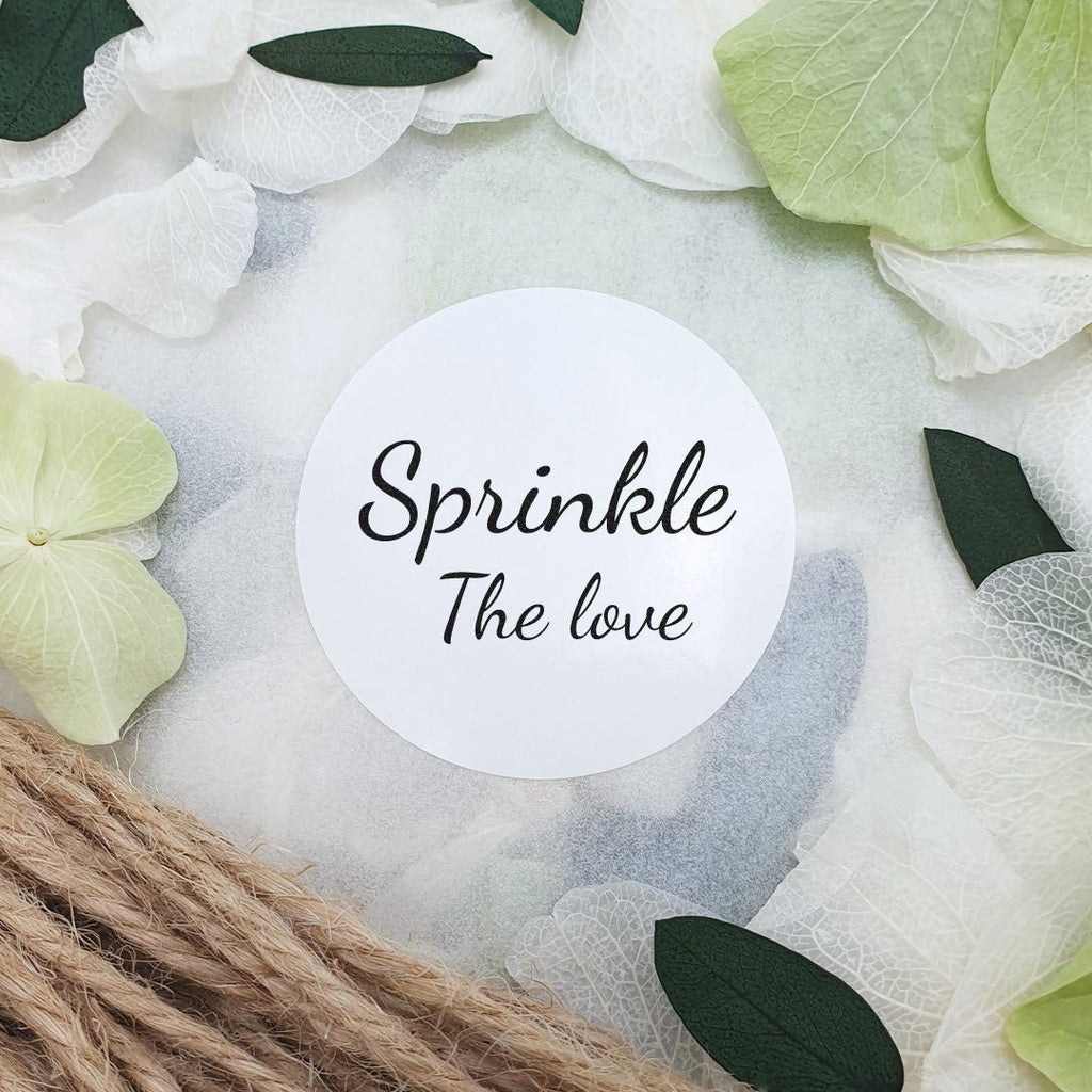 Gloss White Stickers - Sprinkle The Love Design 5 - Confetti Bee