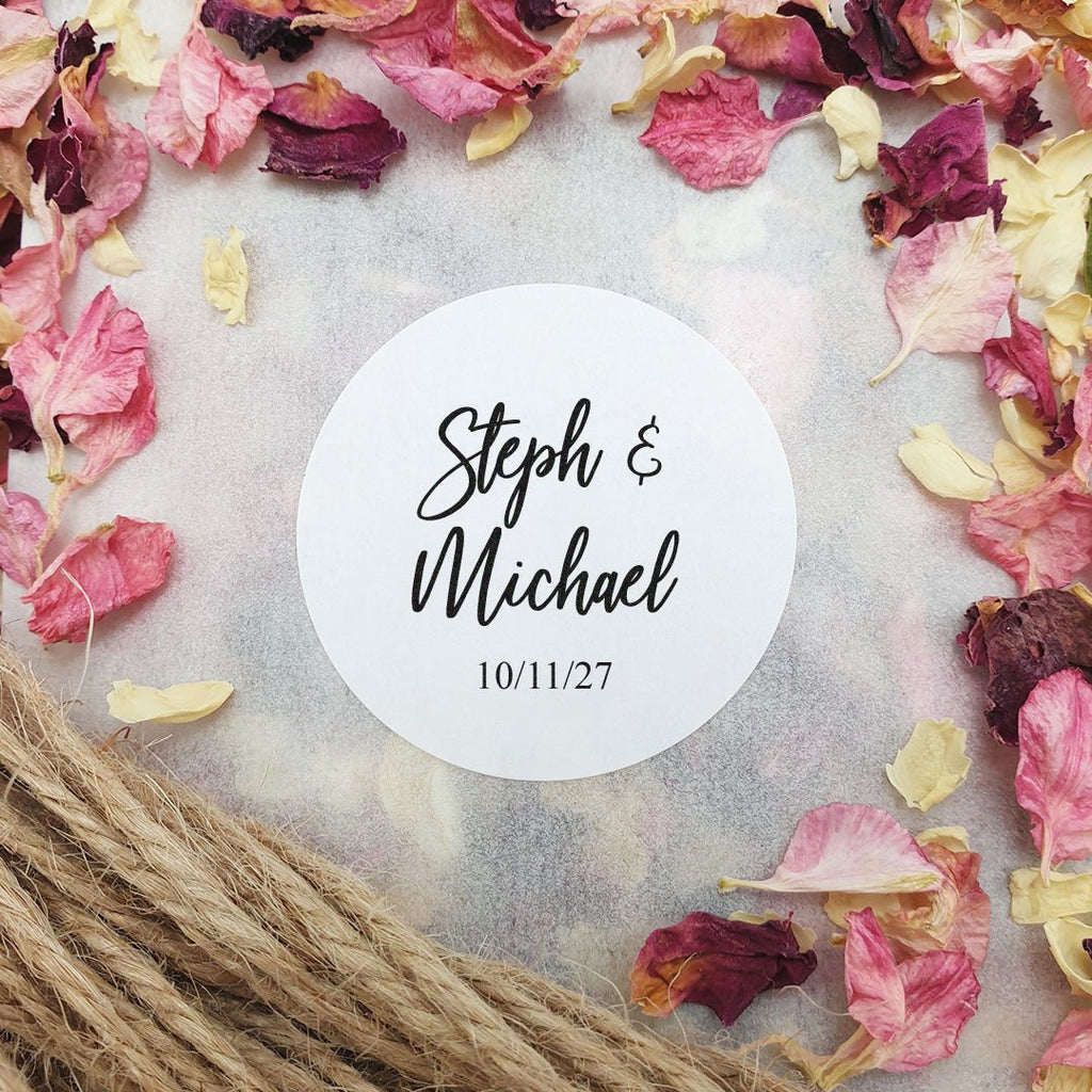 Matt White Personalised Stickers - Names Design 3 - Confetti Bee