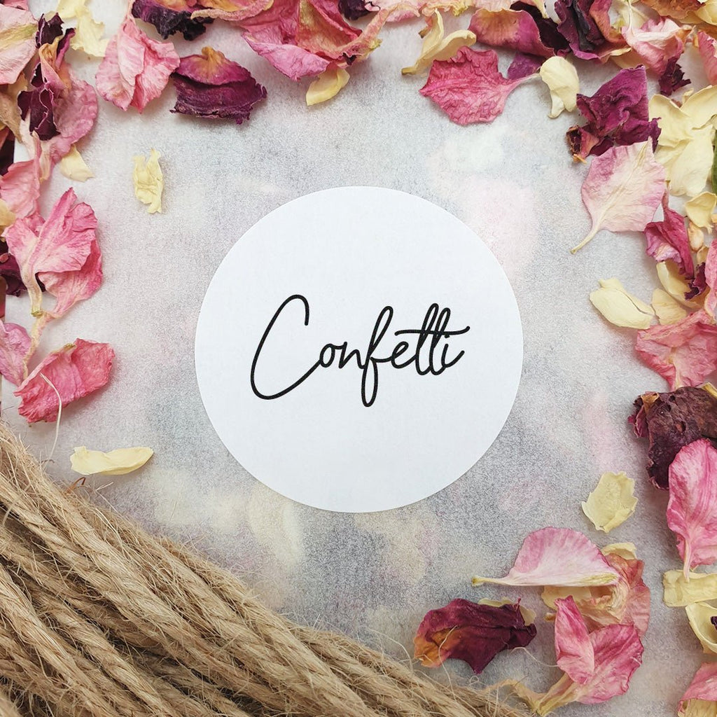 Matt White Stickers - Confetti Design 3 - Confetti Bee