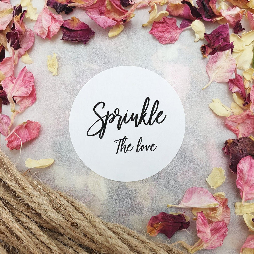 Matt White Stickers - Sprinkle The Love Design 1 - Confetti Bee