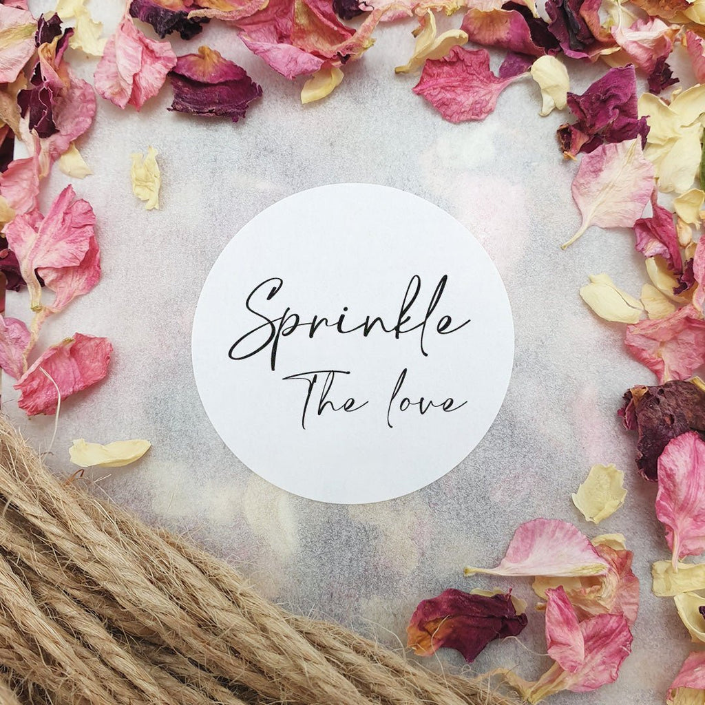 Matt White Stickers - Sprinkle The Love Design 2 - Confetti Bee