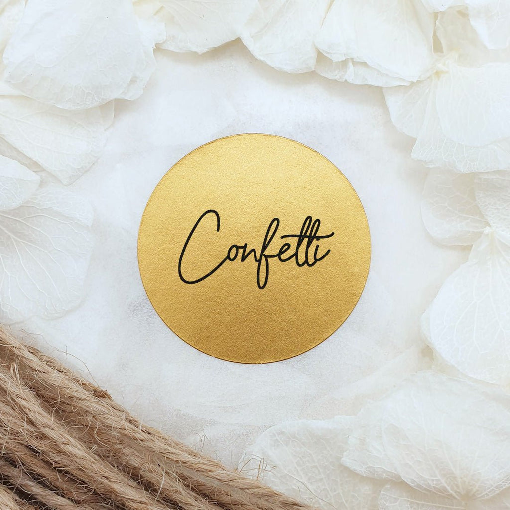 Metallic Gold Stickers - Confetti Design 3 - Confetti Bee