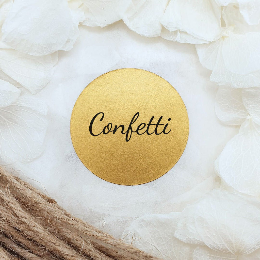 Metallic Gold Stickers - Confetti Design 5 - Confetti Bee