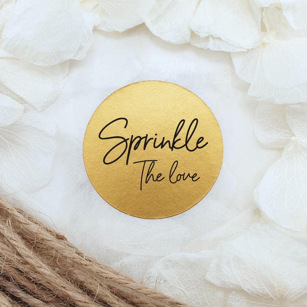 Metallic Gold Stickers - Sprinkle The Love Design 3 - Confetti Bee